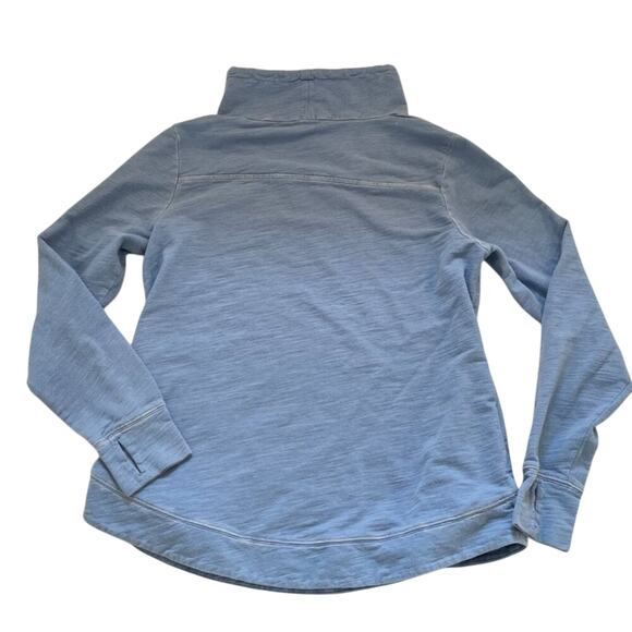 Vineyard Vines Cotton Sunwashed Blue Funnel Neck Relaxed Shep Shirt/Sweatshirt - Picture 4 of 12